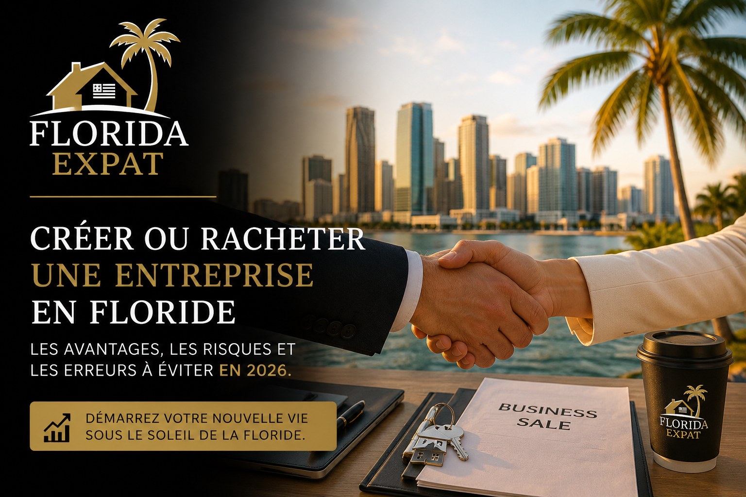 Créer ou racheter une entreprise en Floride : quelle est la meilleure option pour les Français en 2026 ?